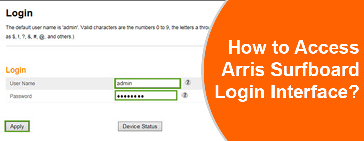 Access Arris Surfboard Login Interface