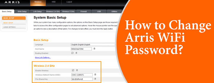 How to Change Arris WiFi Password?